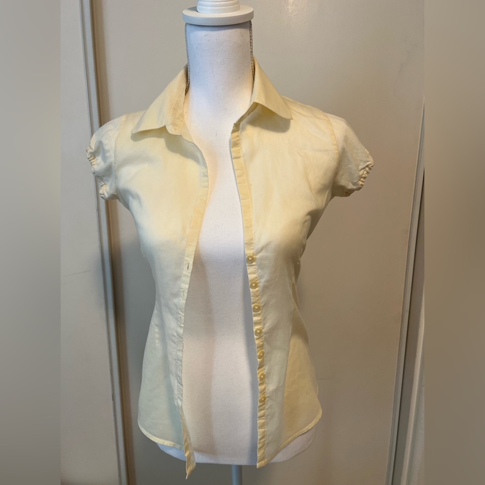 Banana republic cotton see through blouse